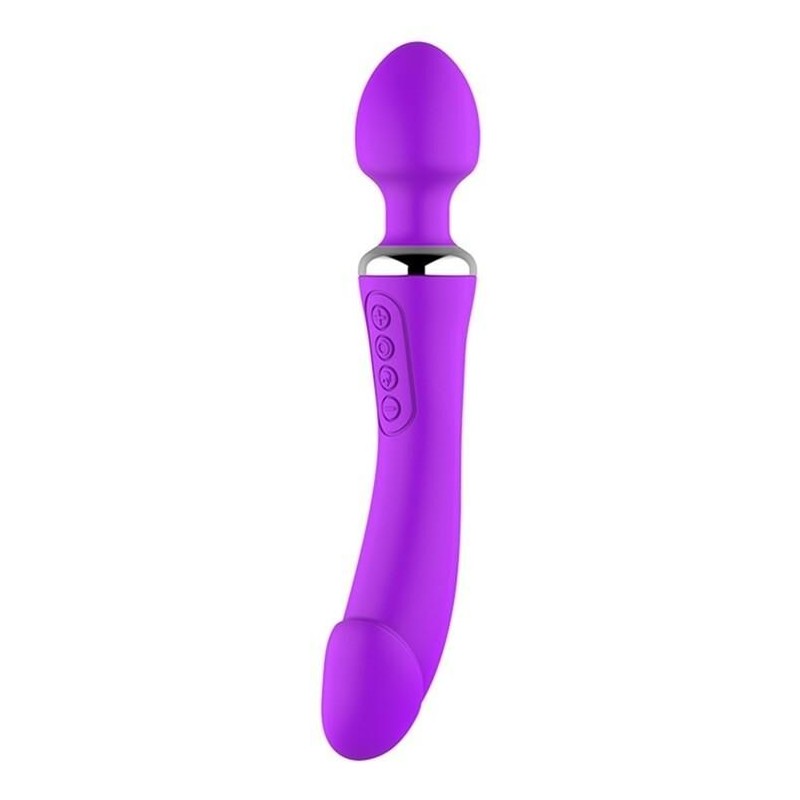 Wand et Vibro Double End 22cm Violet