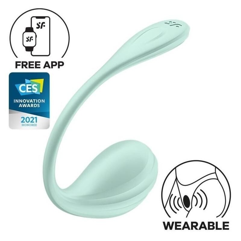 Vibromasseur Connecté Point G Smooth Petal 8.5 x 3.8cm Vert Menthe