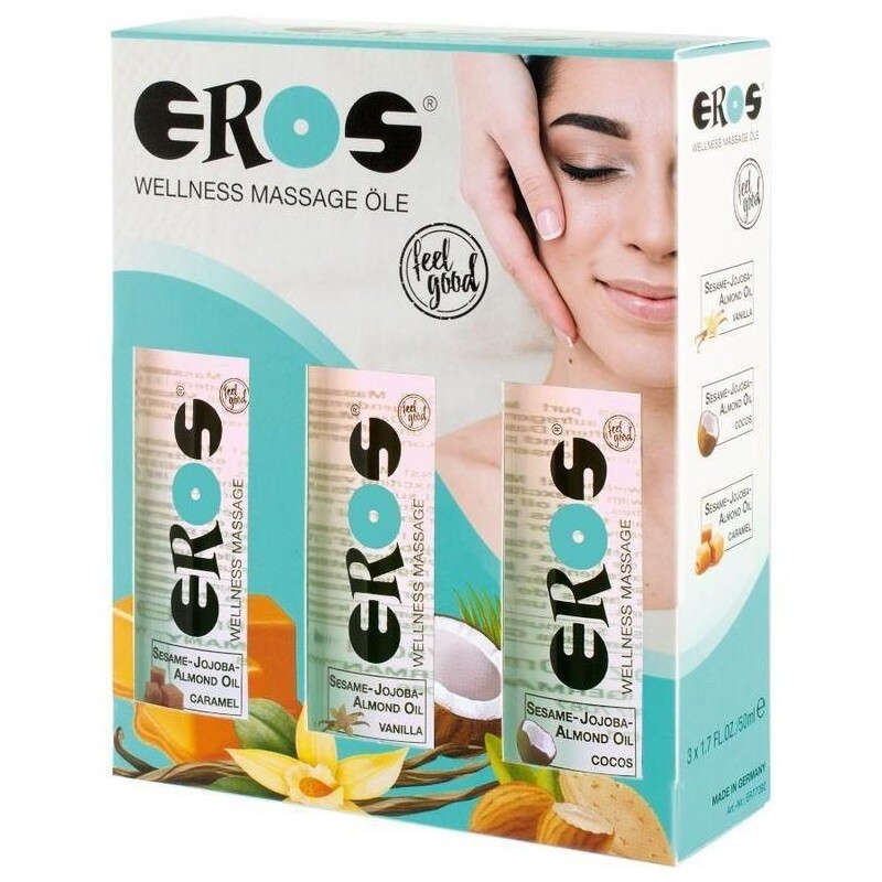 Lot de 3 Huiles de massage Eros 50ml