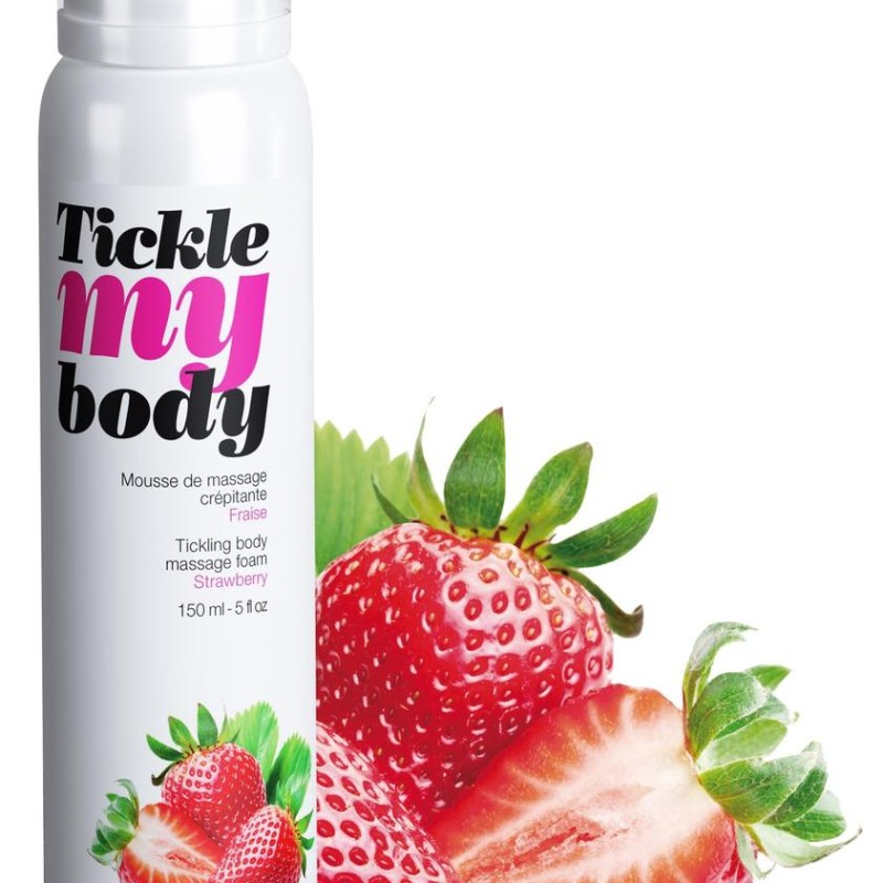 Mousse de massage crépitante Tickle My Body Fraise 150ml