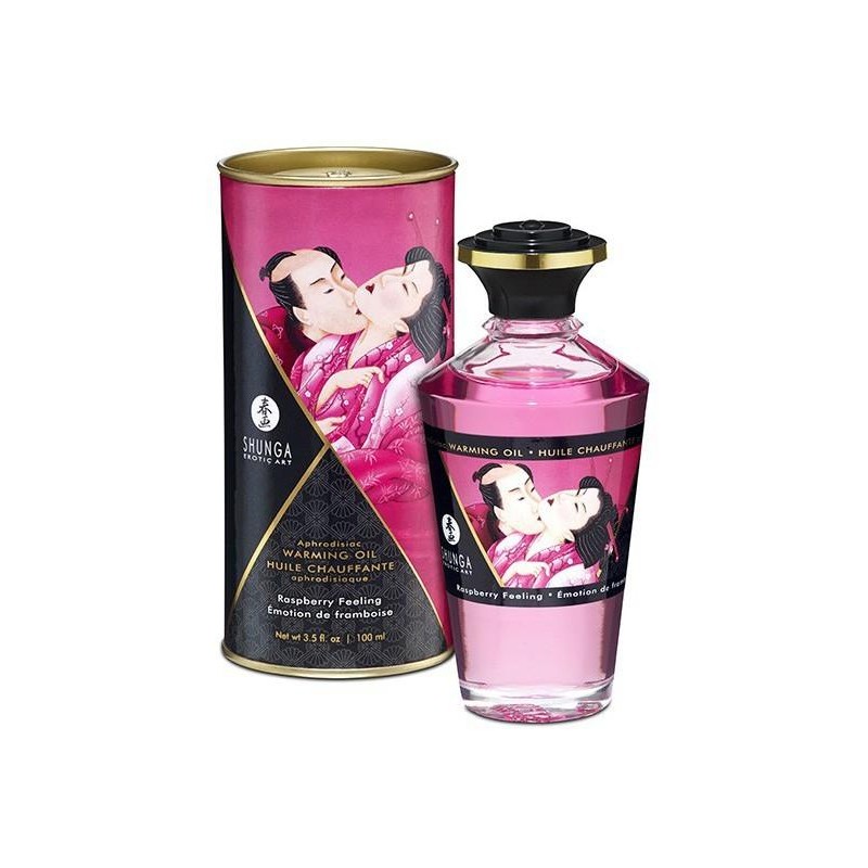 Huile de massage Chauffante Aphrodisiaque - Émotion de FRAMBOISE 100 ml