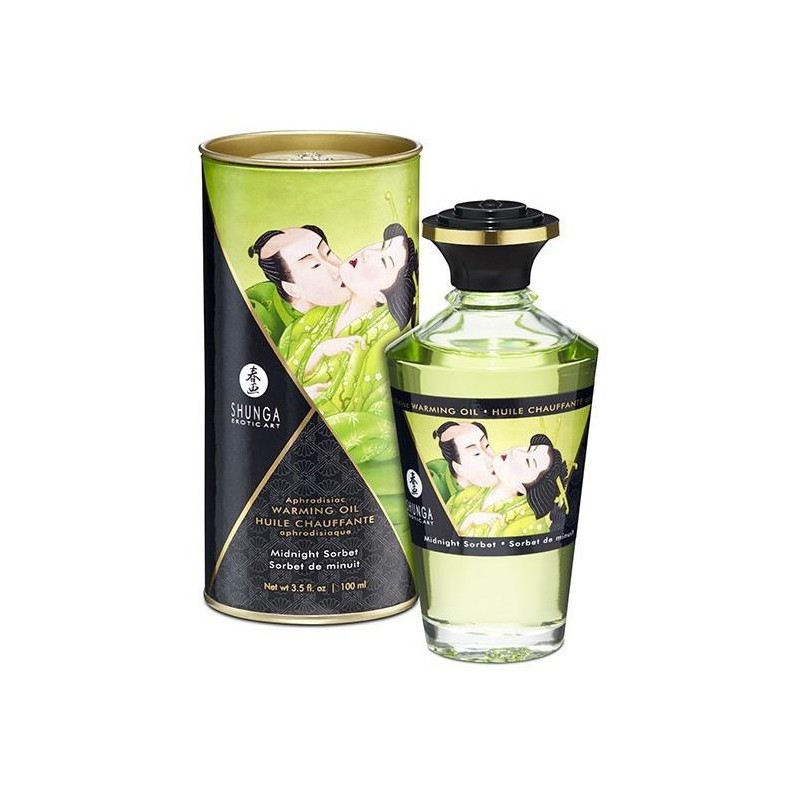 Huile de massage Chauffante Aphrodisiaque - Sorbet de MINUIT 100 mL