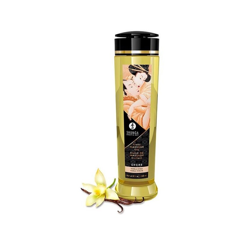 Huile de massage Desire Vanille fétiche 240mL