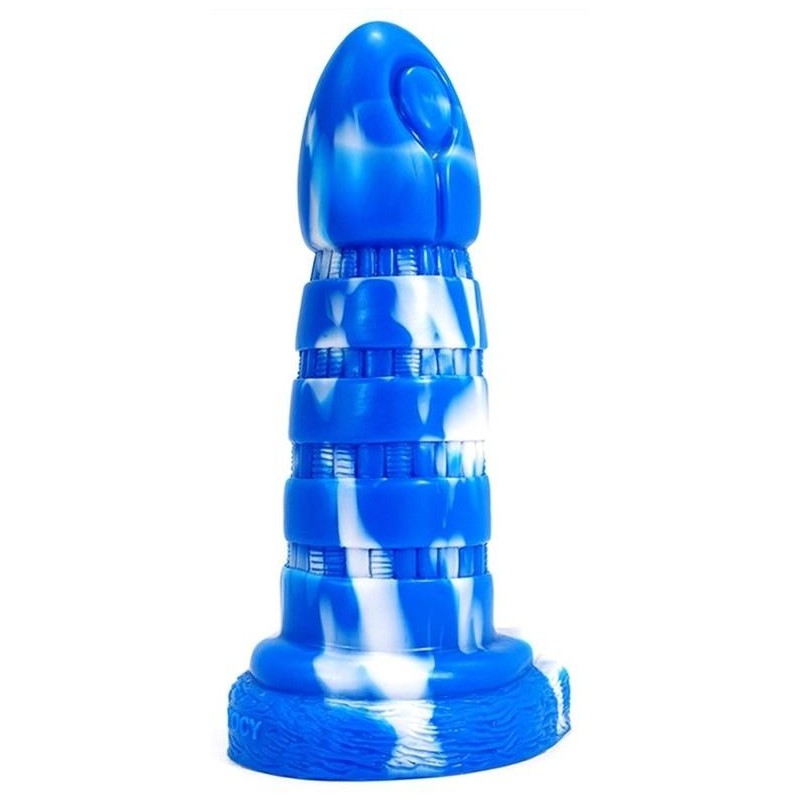 Gode Oblink 18 x 6cm Bleu-Blanc