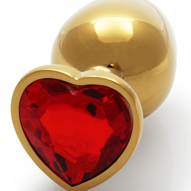 Bijou anal Heart Gem M 7 x 3.3cm Doré-Rouge