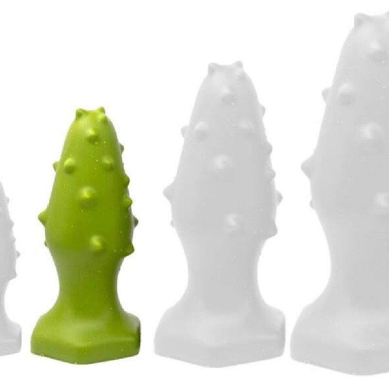 Plug silicone Monster Spike M 12 x 4.5cm Vert