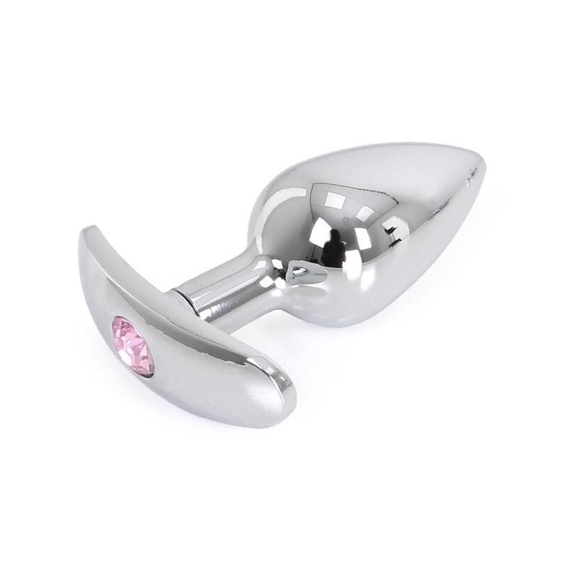 Plug Bijou Anal avec base arrondie Curve 6 x 2.8 cm - Bijou Rose