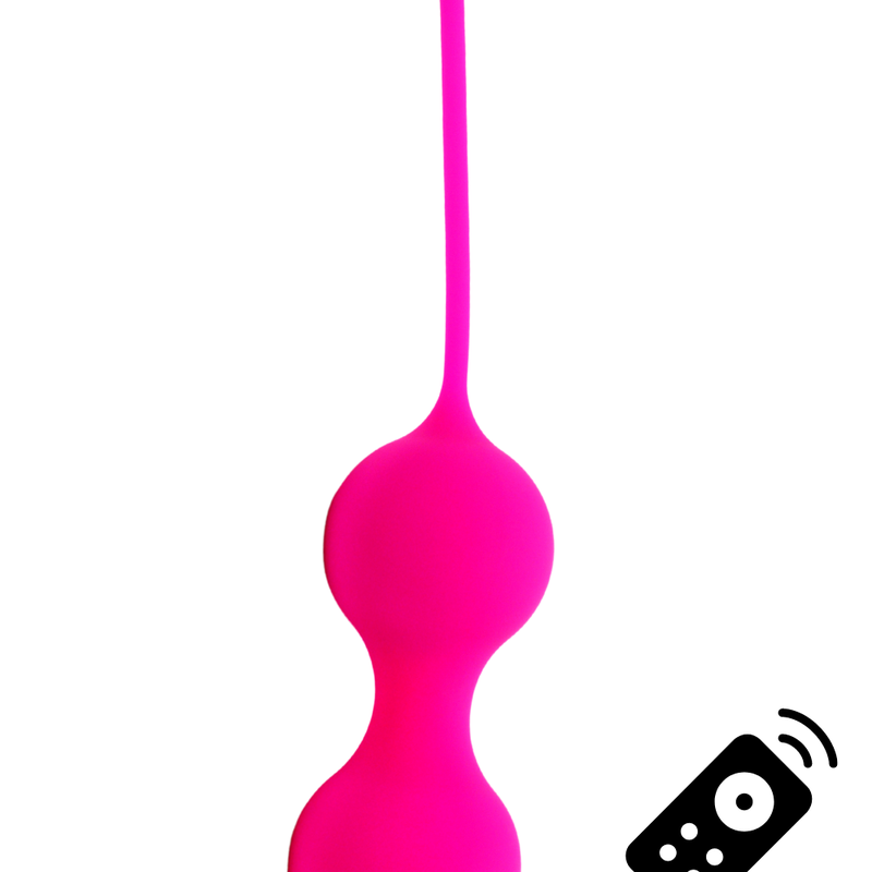 MINA Rose, Boules de Geisha en silicone médical USB avec télécommande - BQ130PNK