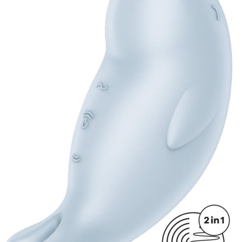 Stimulateur de clitoris vibration et air pulsé USB bleu Seal You Soon Satisfyer - CC597851