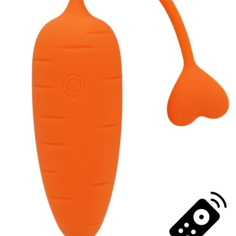 CARROT, Un Œuf vibrant avec télécommande, couleur et forme "Carotte" en silicone médical - BQ134ORA