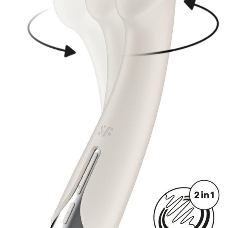 Vibromasseur point G tête rotative blanc USB Spinning g-spot 1 Satisfyer - CC597857