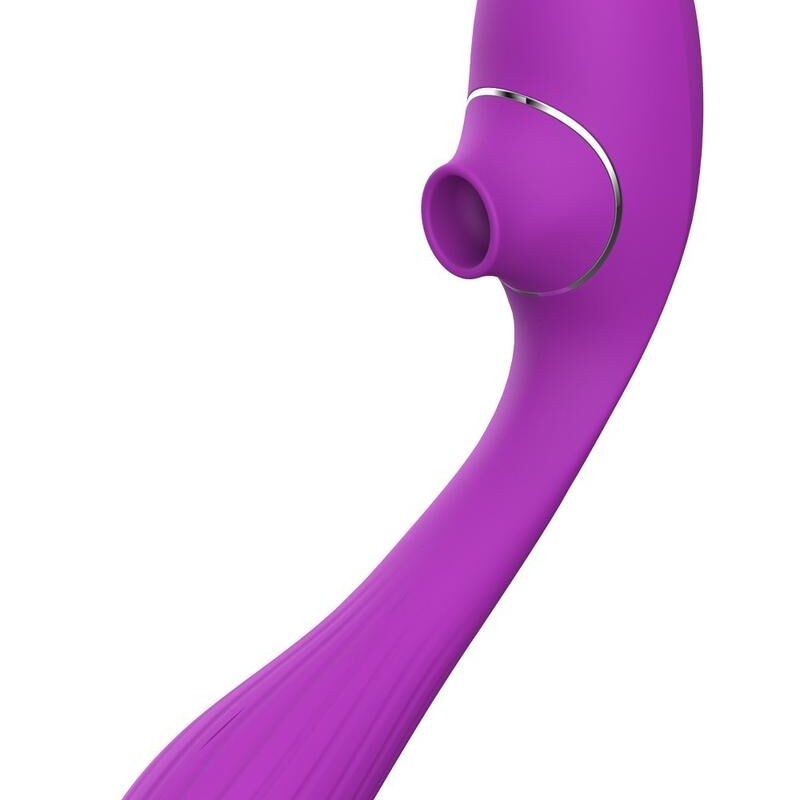 2 en 1 stimulateur de clitoris sur membrane et vibromasseur point G USB violet flexible USB violet flexible DINA - WS-NV017PUR