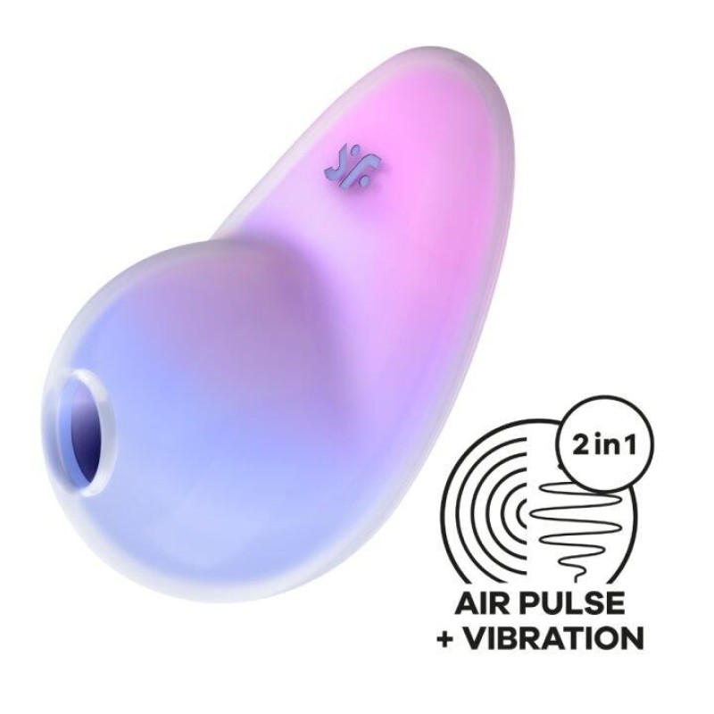 Stimulateur clitoridien par onde de pression sans contact et par vibration USB violet et rose, Pixie Dust Satisfyer - CC597836