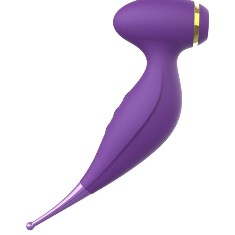 Oiseau du Paradis - Vibromasseur 2 en 1 avec vibration clitoridienne par membrane et embout stimulateur violet - CR-820PUR