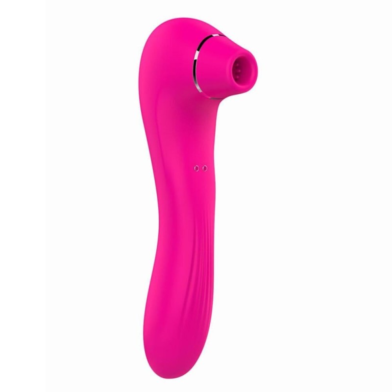 Vibromasseur 10 modes et stimulateur par vibrations à picots sur membrane rose 10 programmes USB - BOZ-047PNK