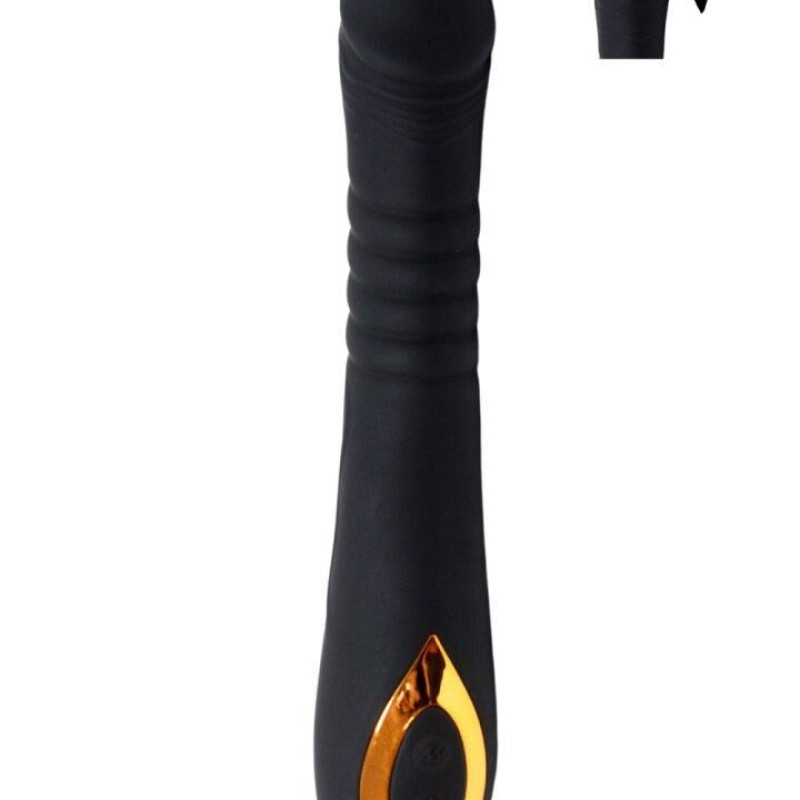 TWIST Noir, Vibromasseur "va-et-vient" USB en silicone médical, doté de 18 modes de stimulation - BQ586BLK