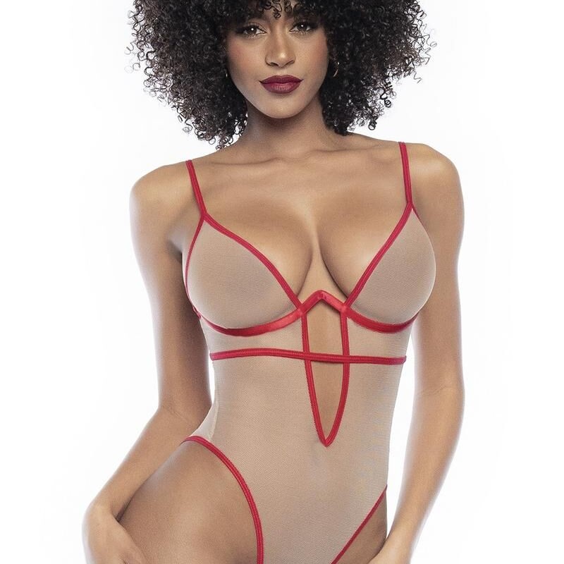 Body chair et couture rouge sexy - MAL8818RED