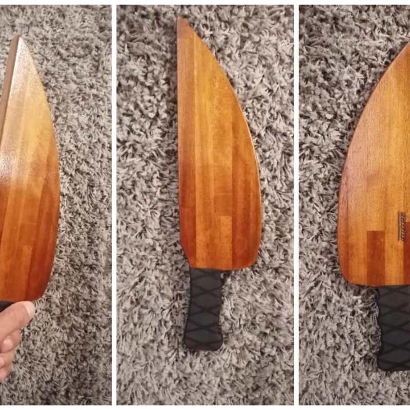 Paddle en Iroko "Le couteau"