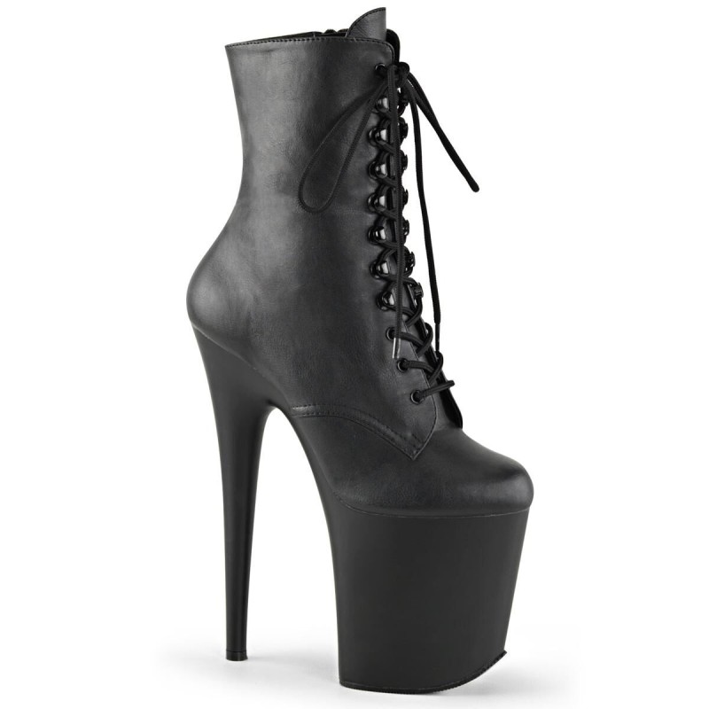 Bottines Plateforme Noir Mat