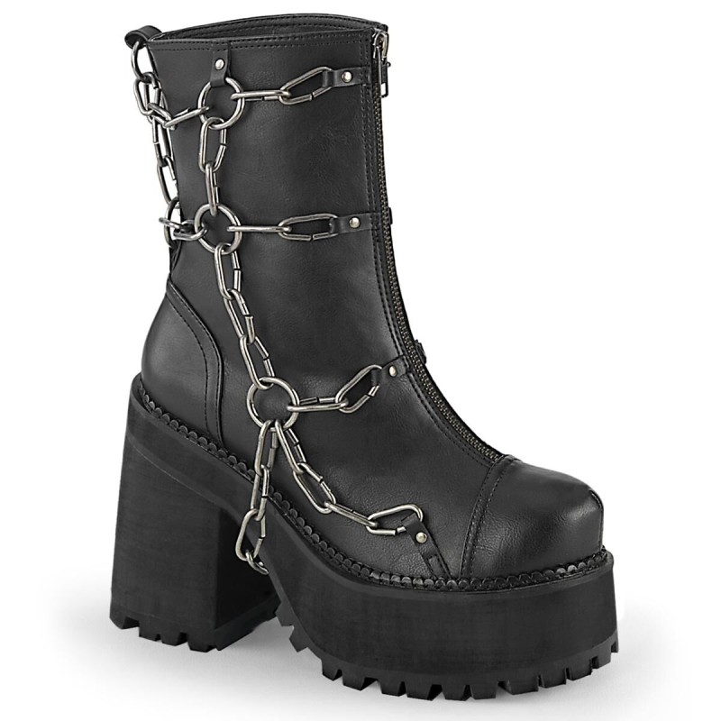 Bottines Noir Chaines