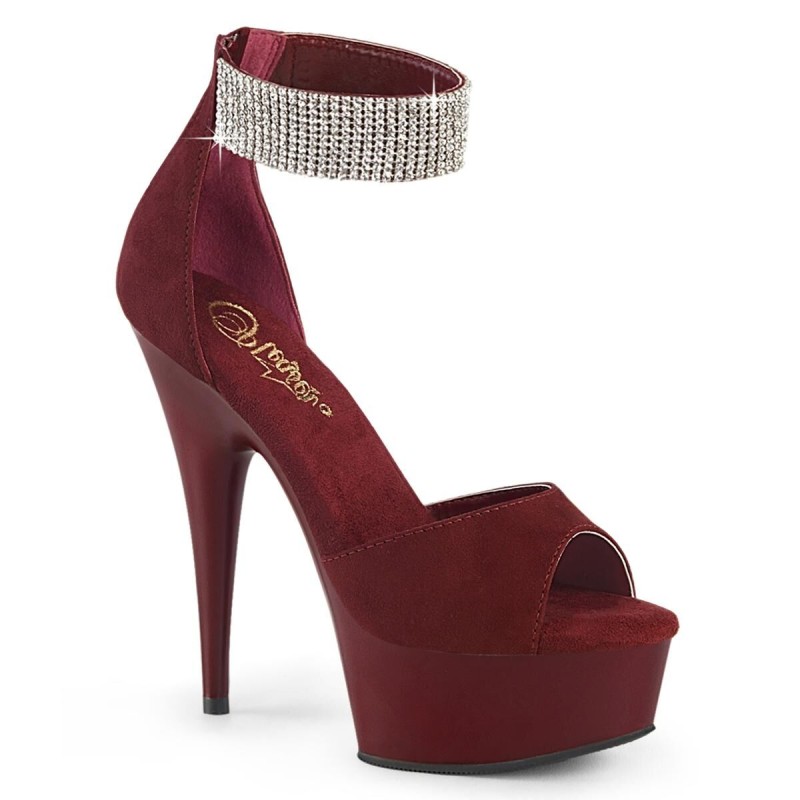 Sandales Strass Bordeaux