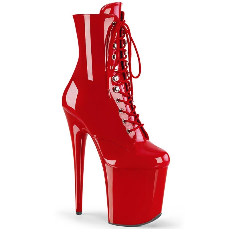 Bottines Plateforme Rouge