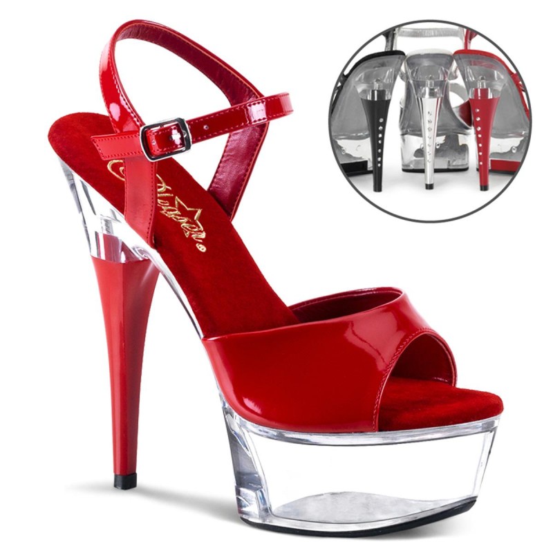 Sandales Rouge Transparente