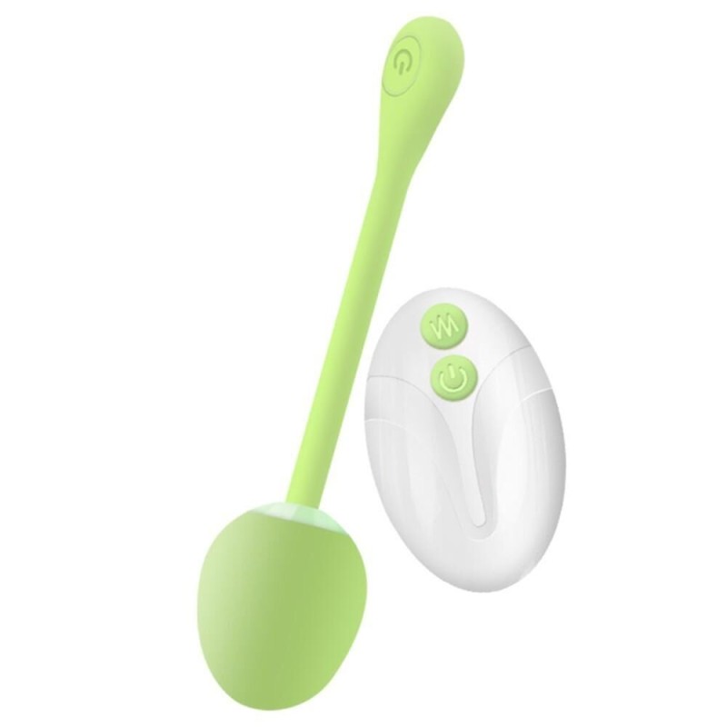 Boule de Geisha vibrante verte télécommandée - sextoys pas cher