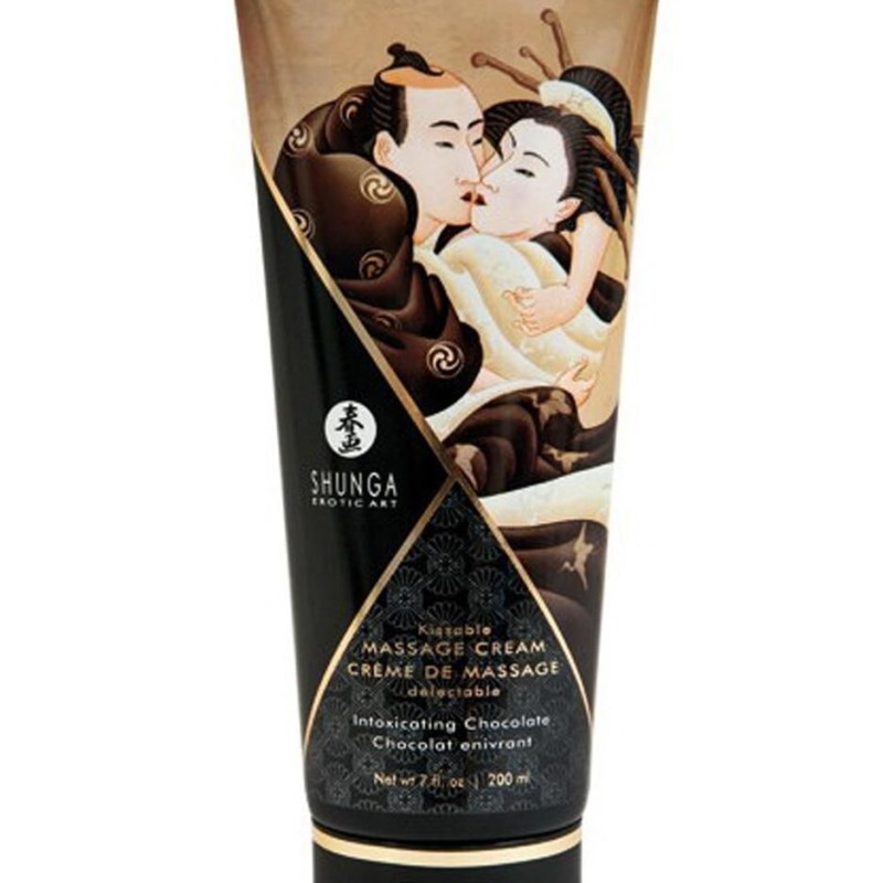 Crème de massage chocolat de couple préliminaire