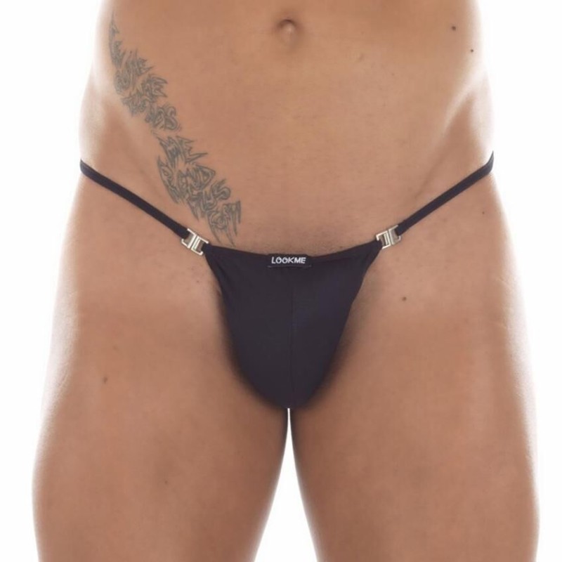 string sexy noir et tendance pour homme, de la marque lookme homme, lingerie sexy.