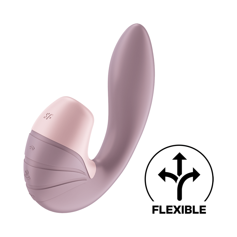 Vibromasseur point G avec stimulateur clitoris USB rose Supernova Satisfyer - sextoy pas cher