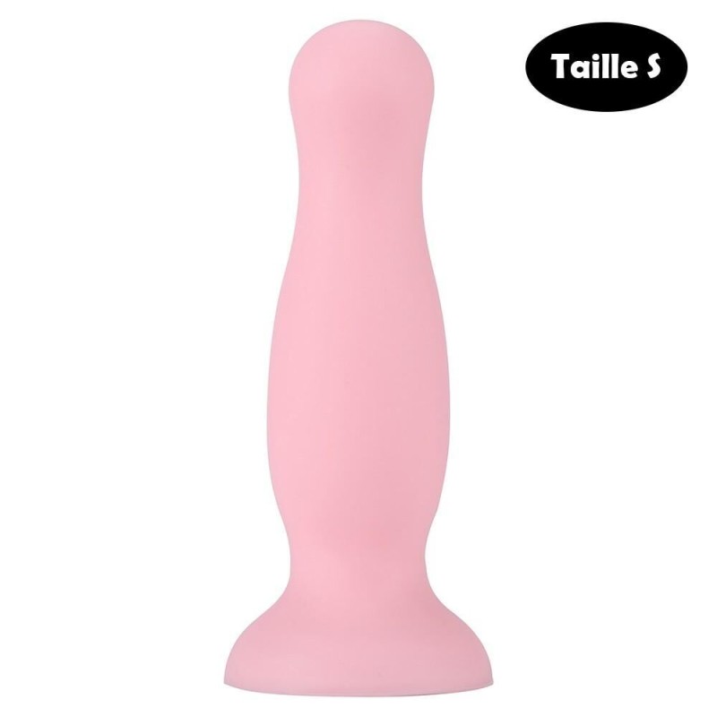 plug anal ventouse rose pastel - sextoy pas cher