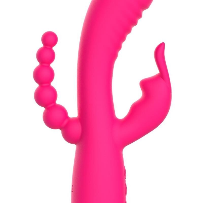 Vibromasseur triple stimulation rose - Nv toys