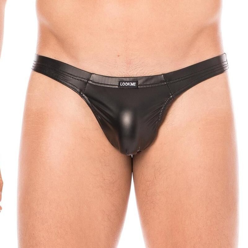 String similicuir noir homme pas cher - lingerie sexy homme pas cher