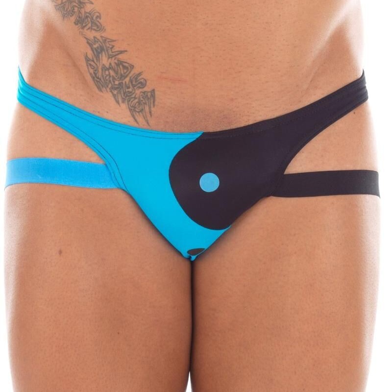 jock strap bleu noir sexy et tendance pour homme