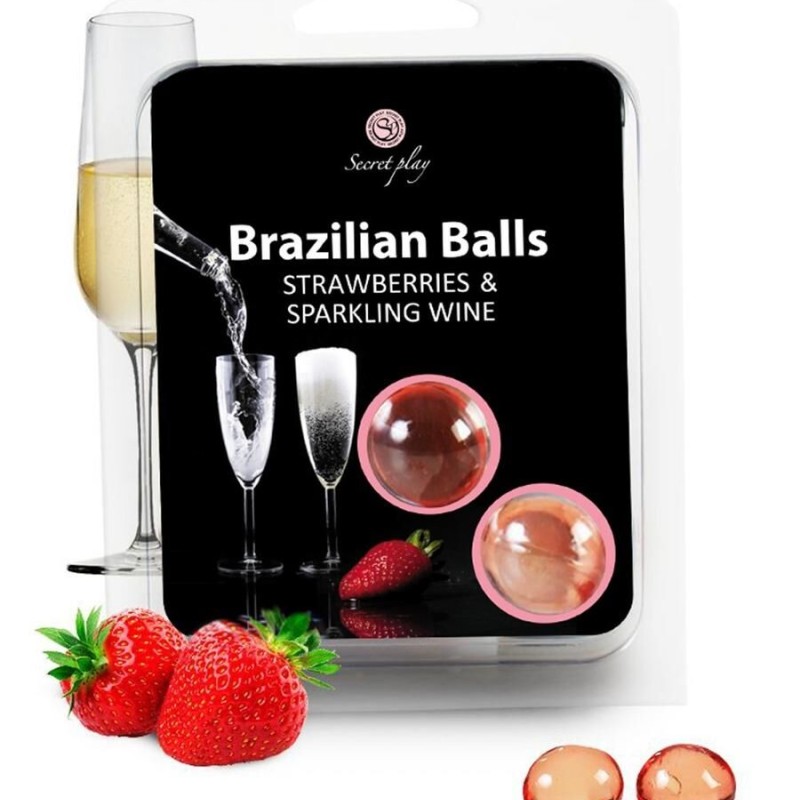 Brazilian balls à la fraise vin pétillant