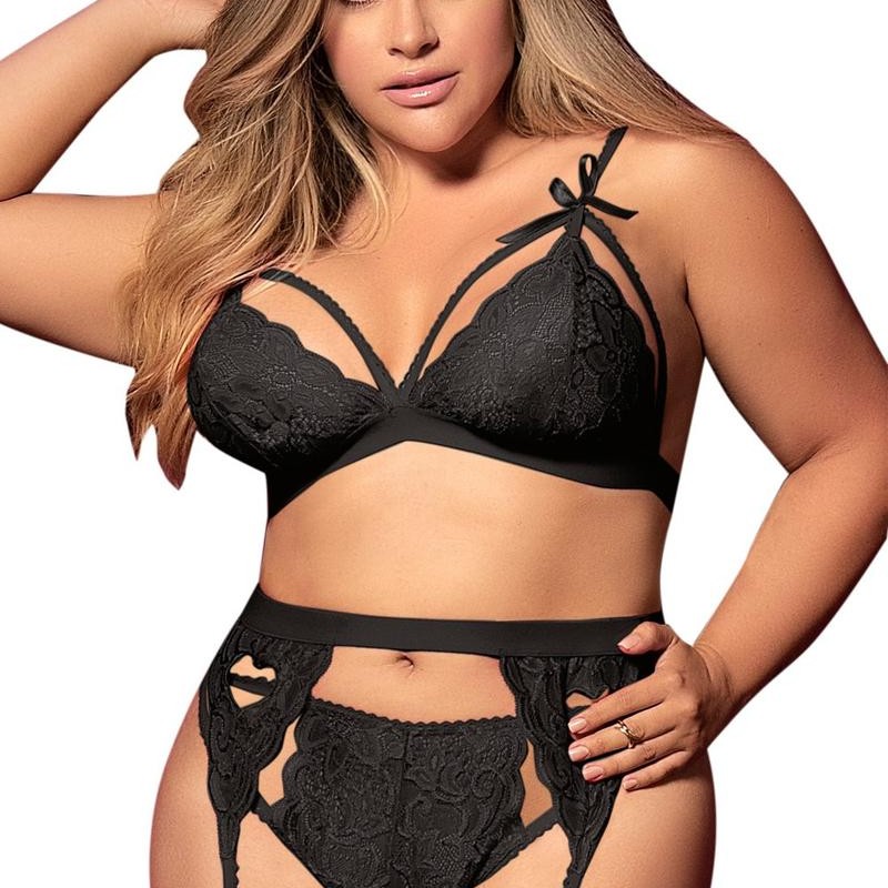  mapalé : ensemble 3 pièces grande taille noir