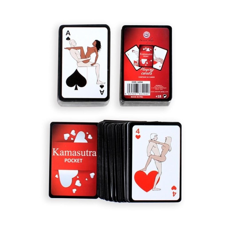 Mini jeu de 54 cartes Kamasutra - jeu de carte coquin