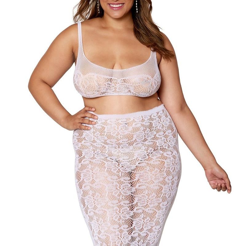 Ensemble 2 pièces en dentelle, grande taille - Lingerie sexy pas cher