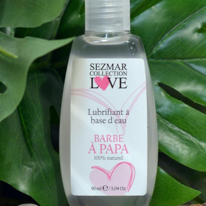 Lubrifiant à base d'eau, 100 % naturel,  Barbe à papa -Sezmar