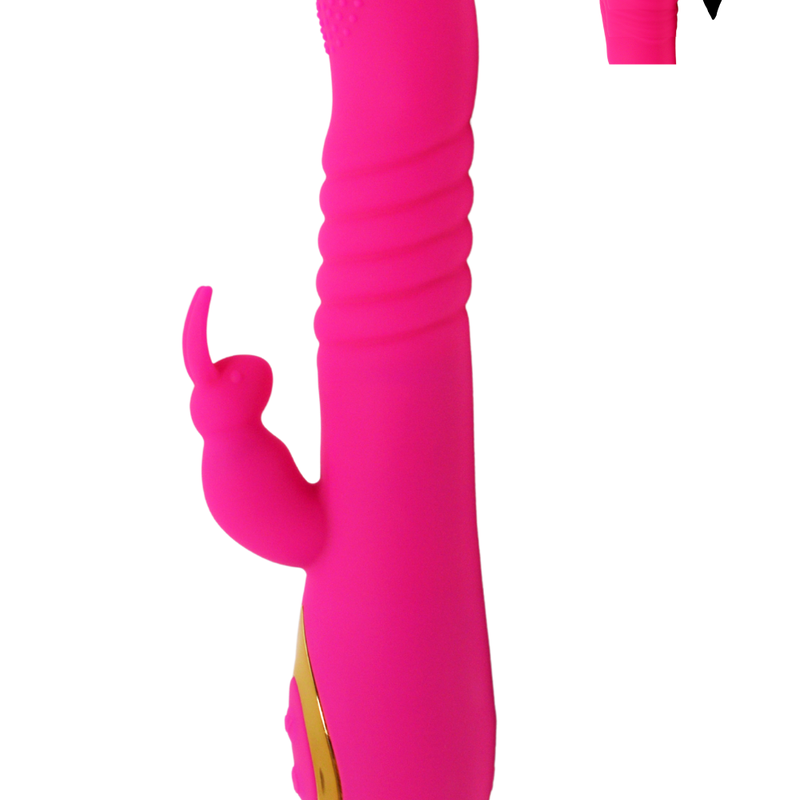 Vibromasseur Rabbit va-et-vient USB rose Twist 2 - Coeur Ardent