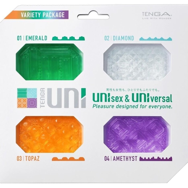 Pack de 4 Gaines de masturbation Uni Tenga