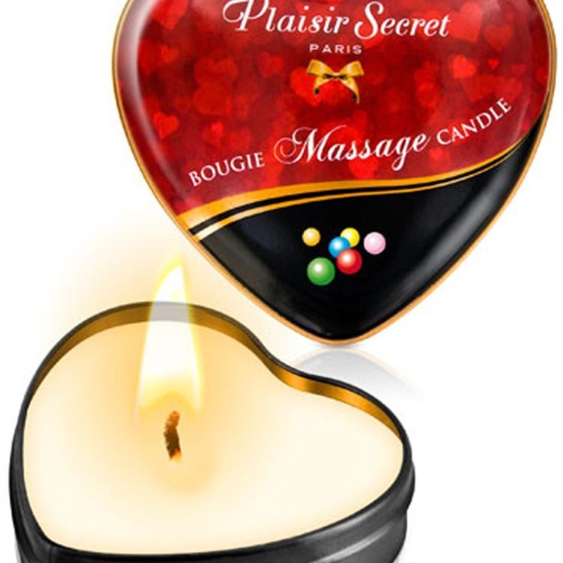 Plaisir secret : mini bougie massage bubble gum