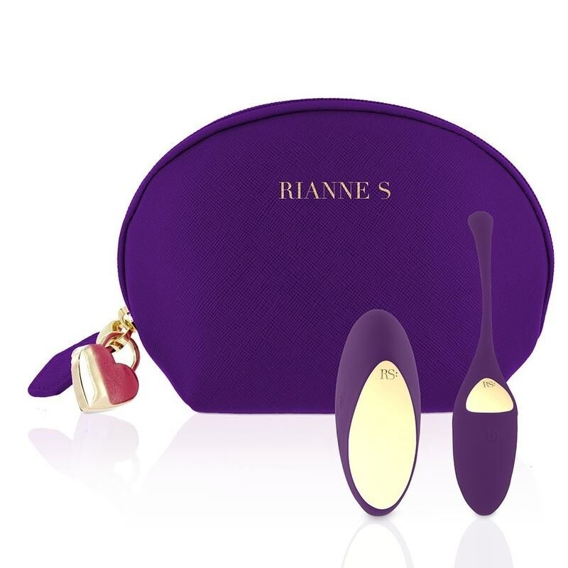 Sextoy œuf télécommandé vibrant Rianne S avec trousse de voyage violette | sextoy pas cher | lingerie sexy | cosmétiques