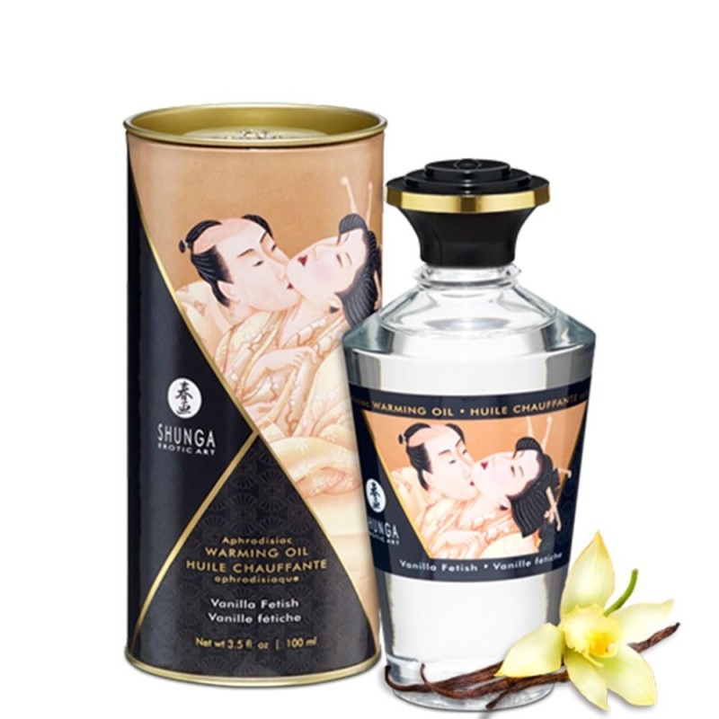 Huile couple huile vanille de massage chauffante comestible shunga