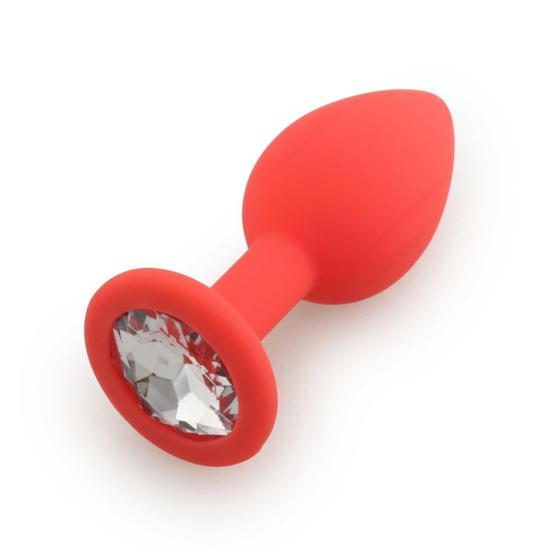 plug anal bijou rouge strass taille S pas cher - sextoys pas cher