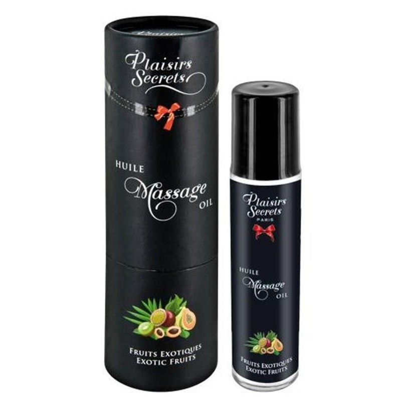 Plaisirs secrets : huile de massage fruits exotiques comestible