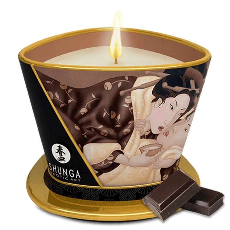 Shunga : bougie massage chocolat discount