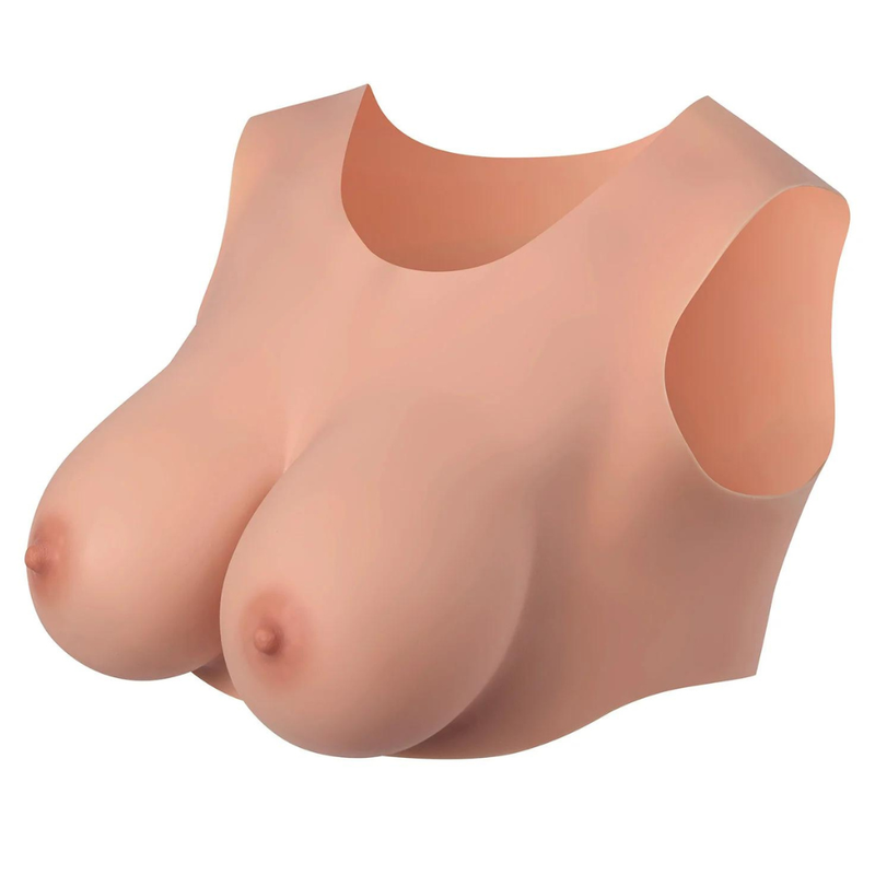 Buste seins réaliste couleur peau claire Taille M Bonnet D - Starbust