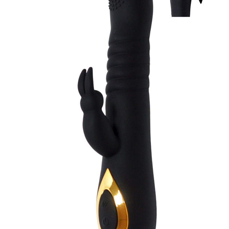 Vibromasseur Rabbit va-et-vient USB noir Twist 2 - Coeur Ardent